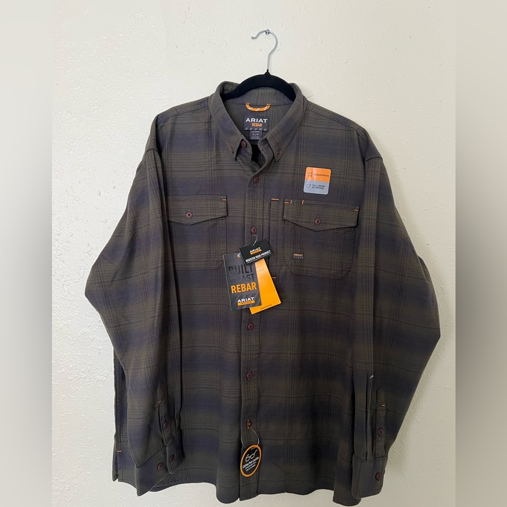ARIAT Rebar Flannel DuraStretch Work Shirt - Picture 3 of 10